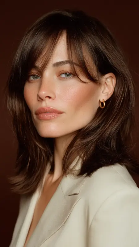 Butterfly Bangs with Side-Swept Layers - Butterfly bangs