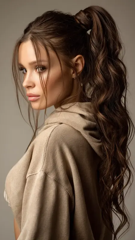 Butterfly Layers with High Ponytail - Butterfly Layers