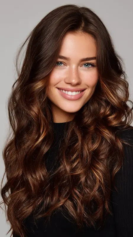 Caramel Ribbon Highlights - Classy hair color ideas