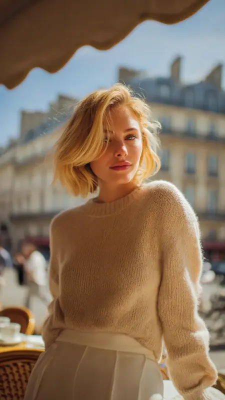 Champagne Blonde Bob - Old money hair color