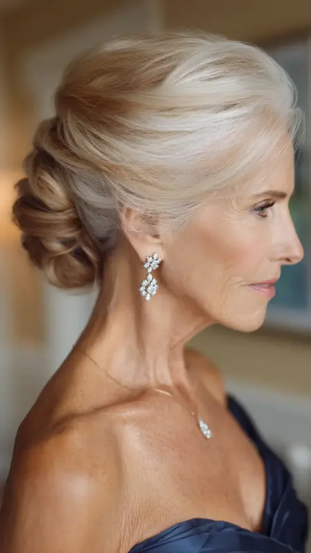 Champagne Blonde Soft Shag - hair color ideas for women over 70