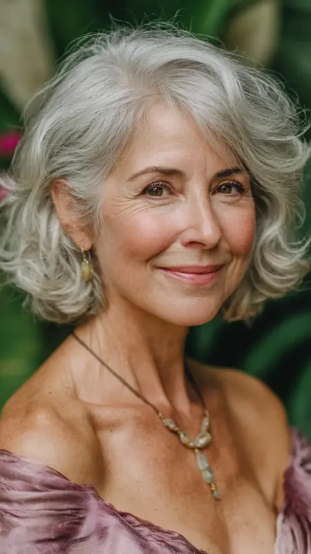 Chin-Length Bob with Side Part - Sassy hair older women