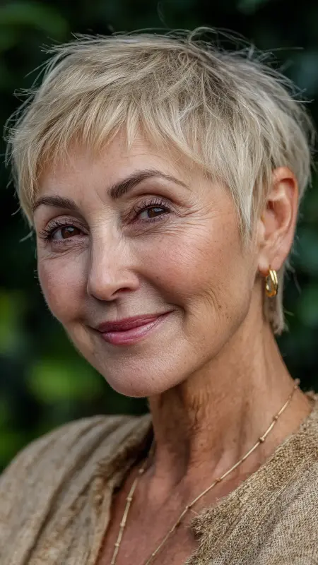 Choppy Pixie with Volume - Short pixie hairstyles for older women