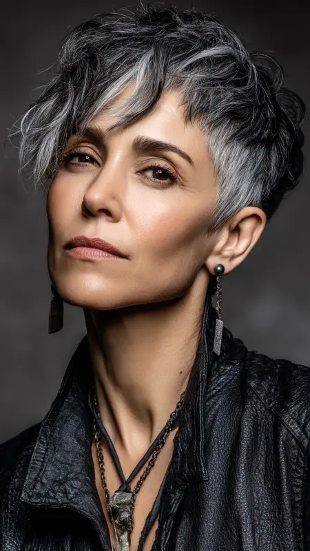 Choppy Shoulder-Length Cut with Piecey Layers - Short hairstyles for women over 60 with wavy hair