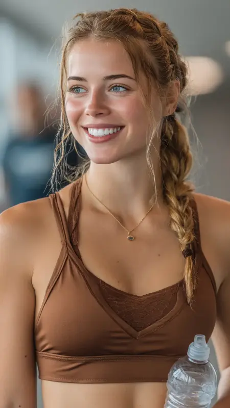 Cinnamon Rose Balayage on Mid-Length Hair -  Hair color for college students 