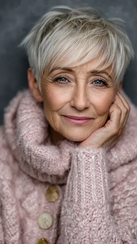 Classic Pageboy with Modern Edge -  hairstyles for women over 70 with bangs 