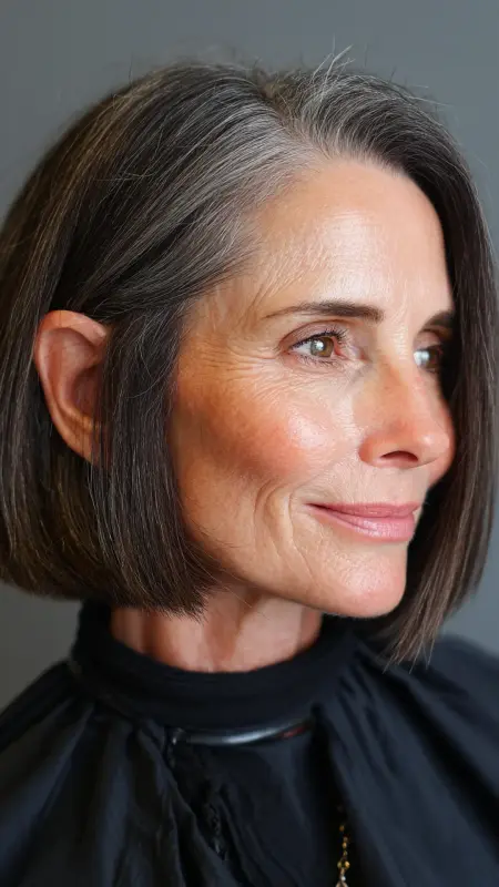 Classic Shoulder-Length Blowout - Shoulder Length Hairstyles For Women Over 60