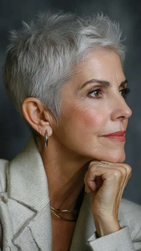 Classic Tapered Pixie - Short pixie hairstyles for older women