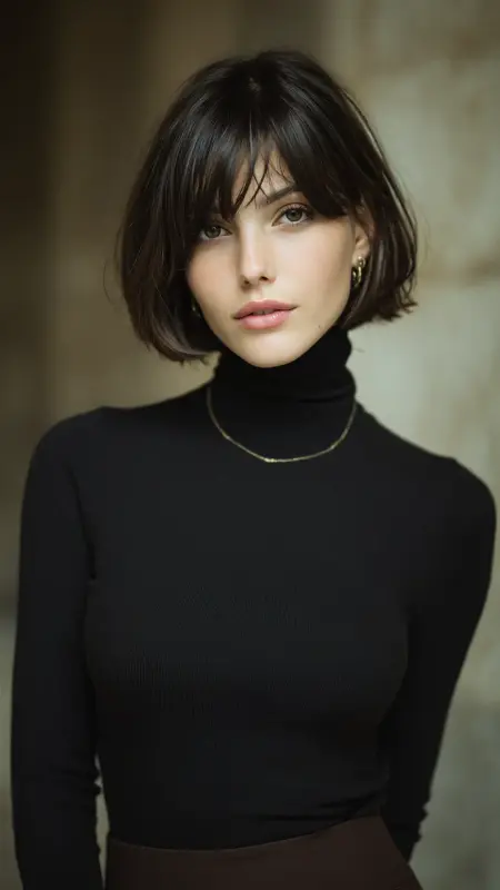 Cool Brunette with Subtle Ash Lowlights - Old money hair color
