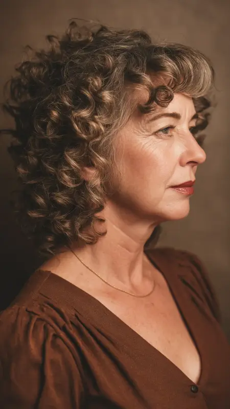Copper Glow - Short Curly Haircuts For Women Over 50