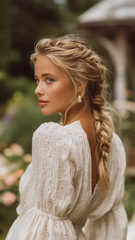 Cornrows into Low Bun - Old money hair color
