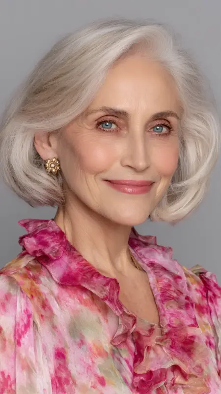 Crown Volume Blowout - Hairstyles for 80 year old women