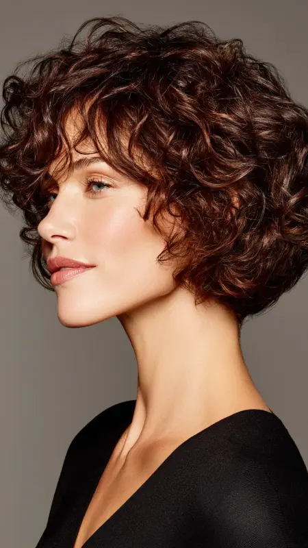 Curly Bob with Tapered Nape - Sassy hair older women