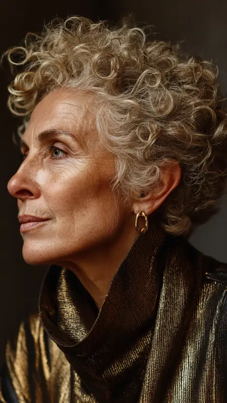 Curly Faux Hawk - Hairstyles For Women Over 60 With Curly Hair