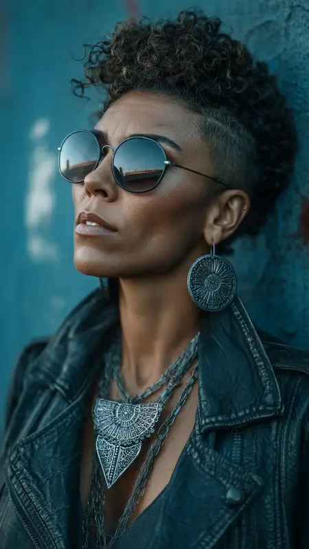 Curly Mohawk - Short Haircuts For Black Women Over 50