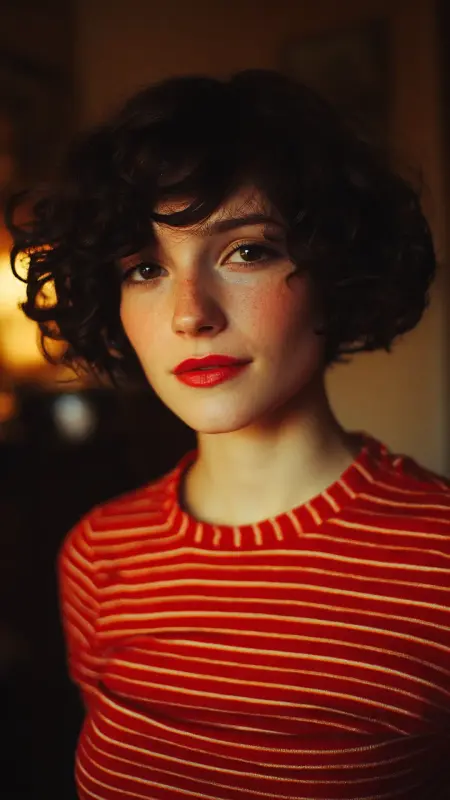 Curly Pixie Bob Hybrid - Short curly pixie haircuts