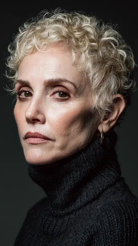 Curly Pixie Cut - Hairstyles For Women Over 60 With Curly Hair