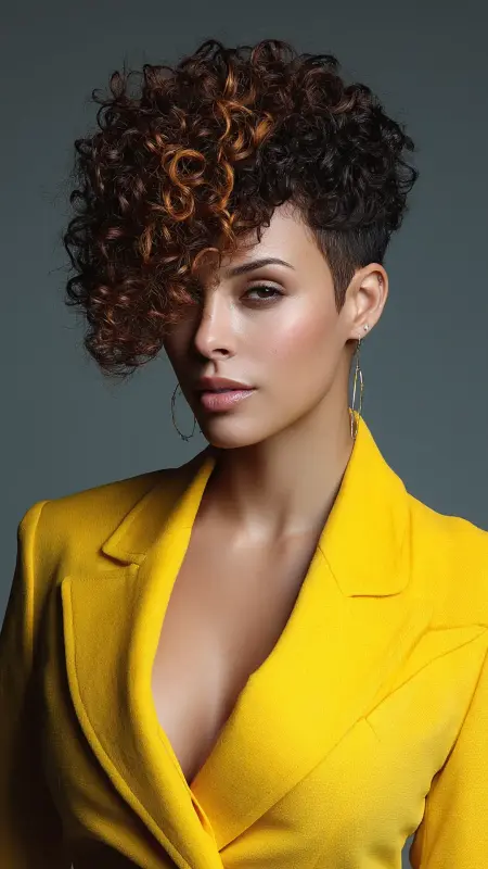 Defined Spiral Curly Pixie - Short curly pixie haircuts
