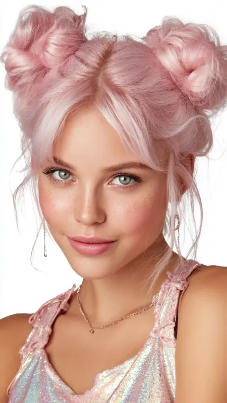 Double Glass Buns - Glass Hair