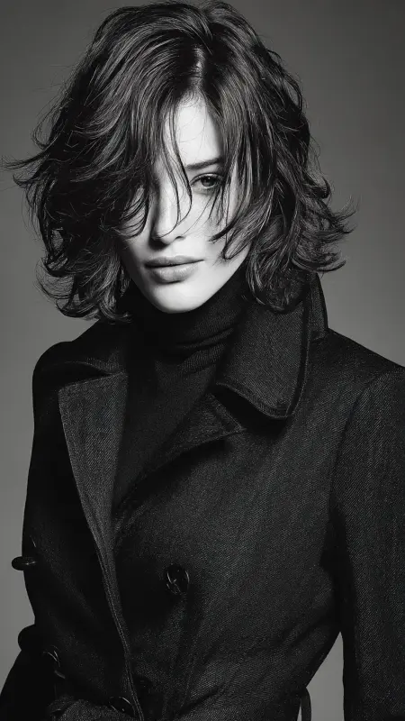 Effortlessly Chic: The Bold Brunette Tousle - Dyke Hair
