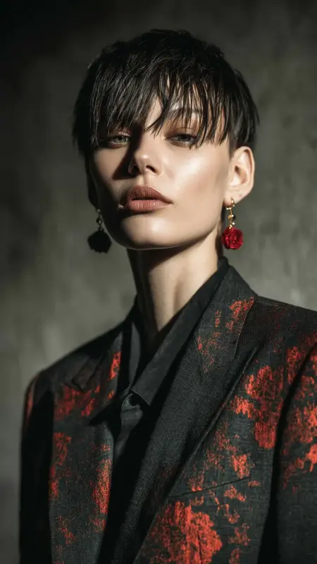 Edgy Allure: The Bold Short Dyke Cut - Dyke Hair
