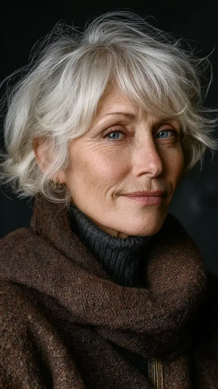 Ear-Length Bob with Flipped Ends - Short hairstyles for women over 60 with wavy hair