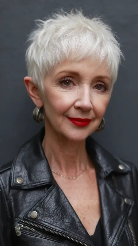 Edgy Textured Pixie - pixie haircuts for women over 60