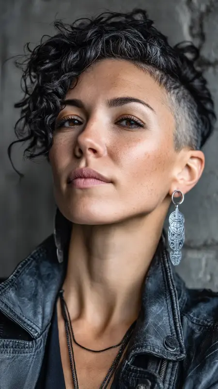 Edgy Undercut Perm Pixie - Permed pixie hairstyles