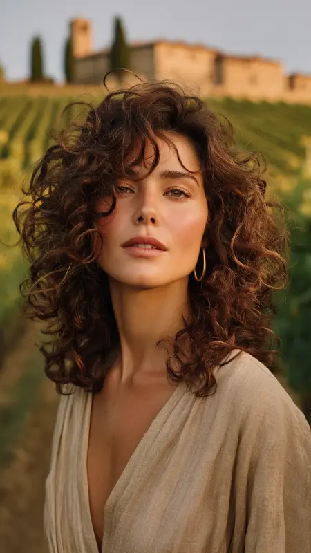 Espresso Root Melt - Soft Barrel Curls - Old money hair color