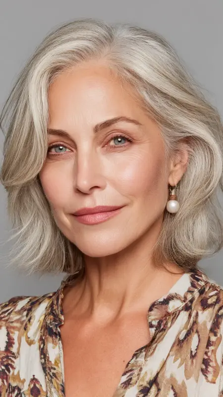 Face-Framing Layered Cut - Hairstyles for 80 year old women