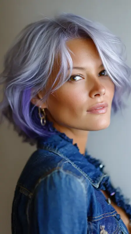 Feathered Bob with Peekaboo Highlights - Feathered Bob Hairstyles
