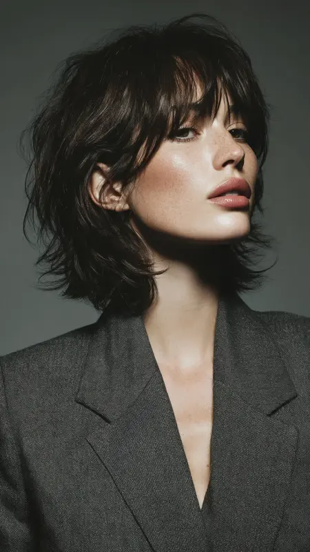 Feathered Bob with Side-Swept Fringe - Feathered Bob Hairstyles