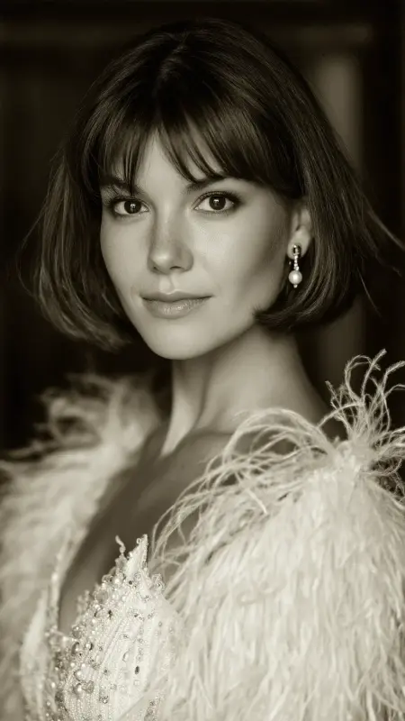 Feathered Bob with Swoop Bangs - Feathered Bob Hairstyles