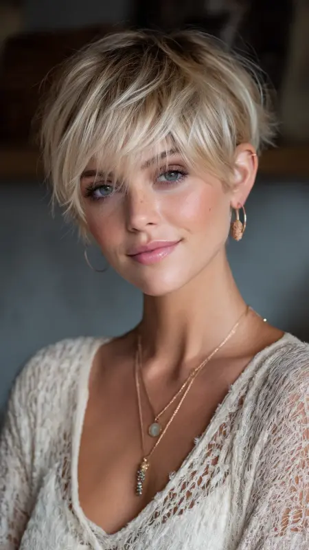 Feathered Pixie - Pixie Haircuts For Fine Hair