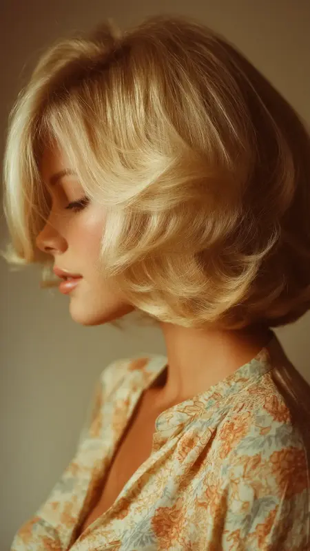 Feathered Vintage Bob - Vintage bob hairstyle