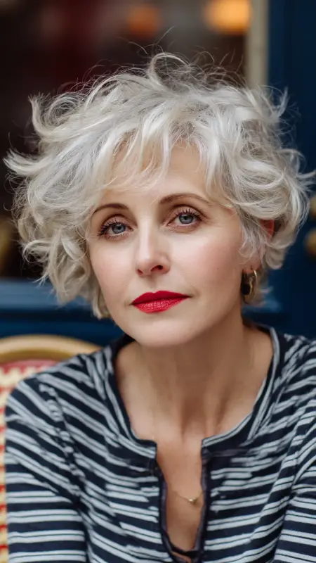 French-Inspired Pixie - pixie haircuts for women over 60