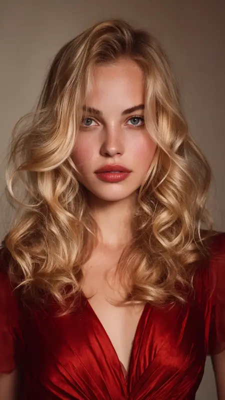 Glossy Center-Parted Waves - Classy haircuts for women