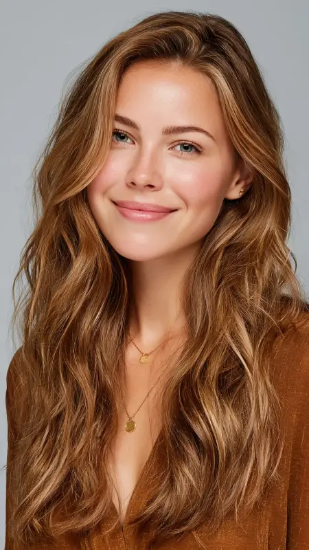 Golden Brown Radiance - Classy hair color ideas