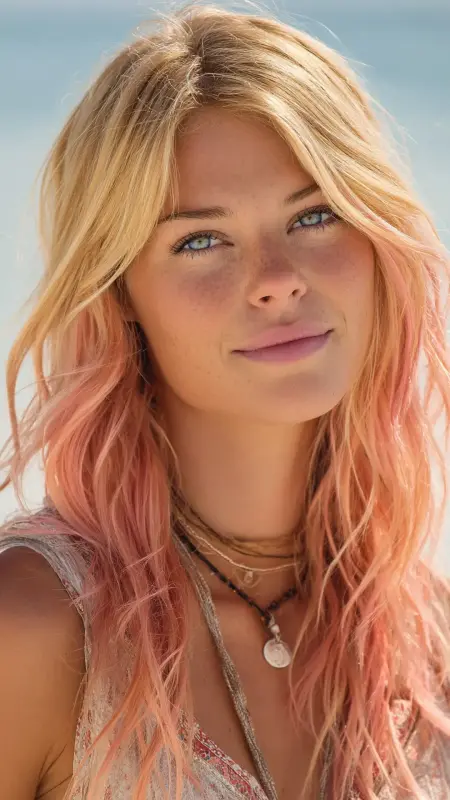 Golden Peach Blend - Hair color ideas for women in 30s