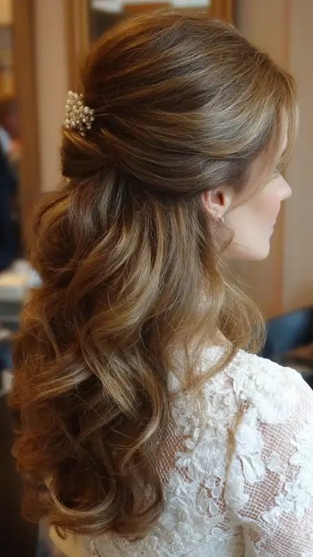Half-Up Half-Down with Volume -  Timeless haircut 