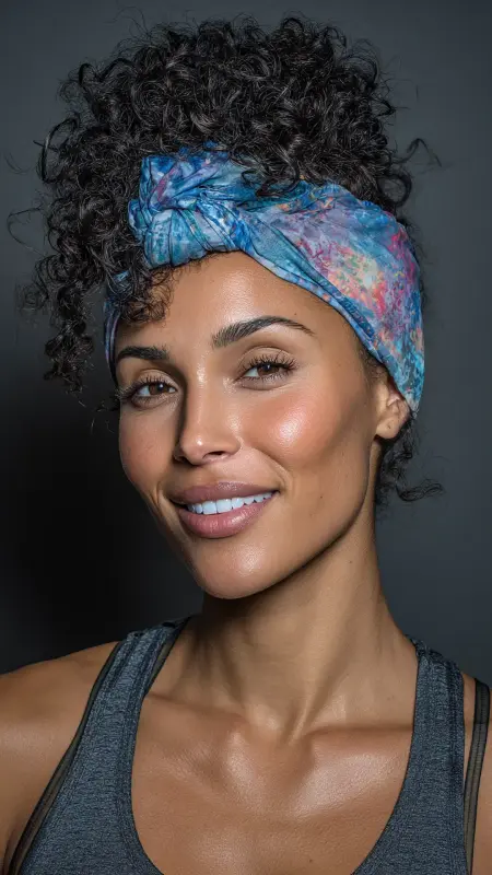 High Puff with Headband - Afrocentric Hairstyles