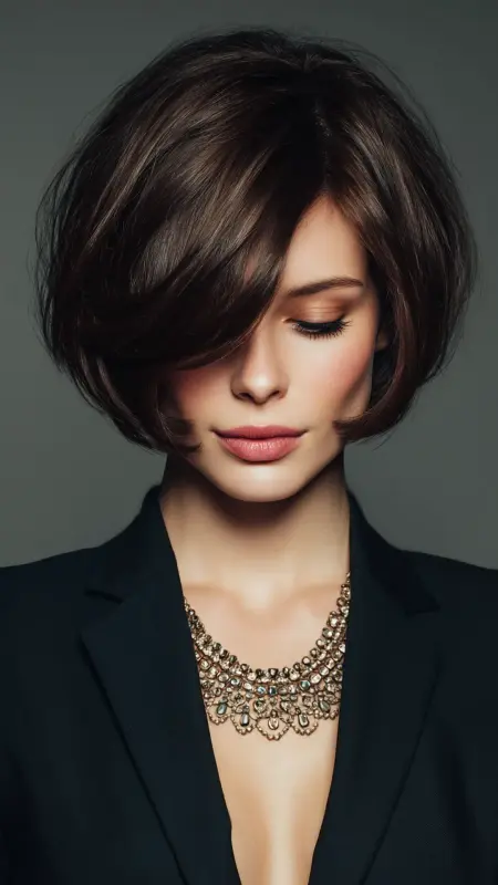 Inverted Bob with Hidden Layers for Lift -  Inverted Bob Haircuts For Fine Hair 