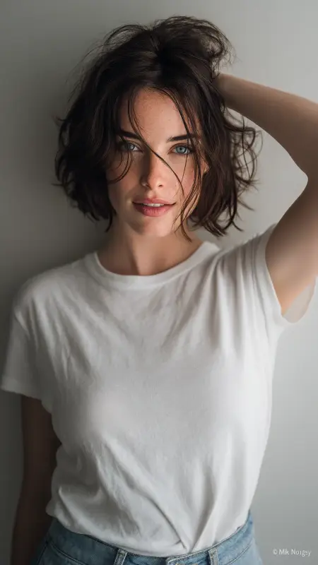 Inverted Bob with Soft Undone Texture -  Inverted Bob Haircuts For Fine Hair 