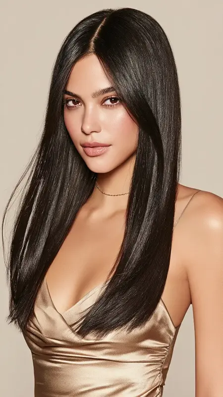 Jet Black Shine - Hair color ideas for women in 30s