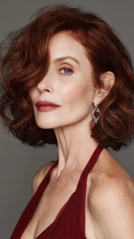 Layered Bob with Deep Waves - Sassy hair older women