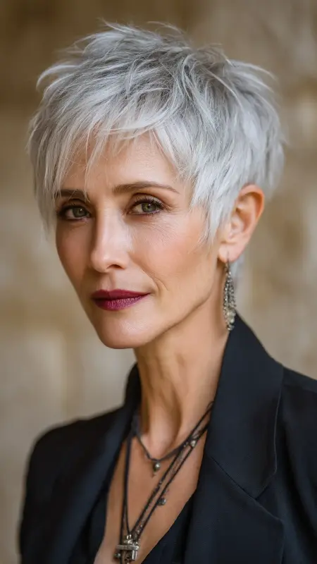 Layered Pixie Cut - Short Layered Hairstyles For Older Women