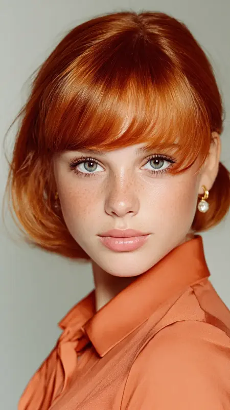 Layered Vintage Bob with Side-Swept Bangs - Vintage bob hairstyle