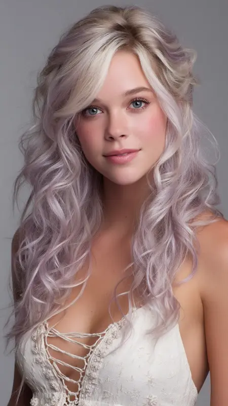 Lilac Frost Highlights - Hair color ideas for women in 30s