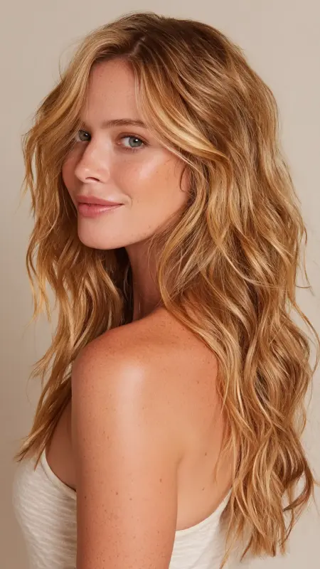 Long Beachy Waves - Long Haircuts For Women Over 40