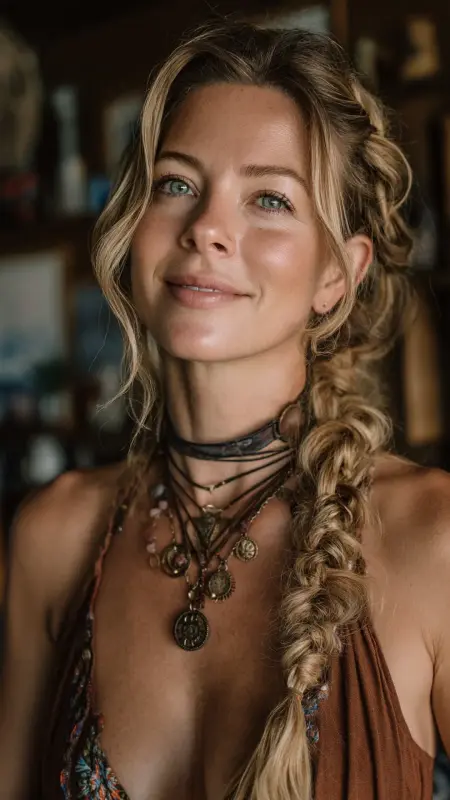 Long Boho Braid - Long Haircuts For Women Over 40